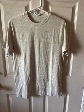 Fabletics Heather Gray Short Sleeve Oversized Crew Tee